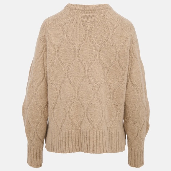 Guest in Residence Cozy Crew Wavy Cashmere Cable Knit Cozy Sweater - Picture 5 of 6